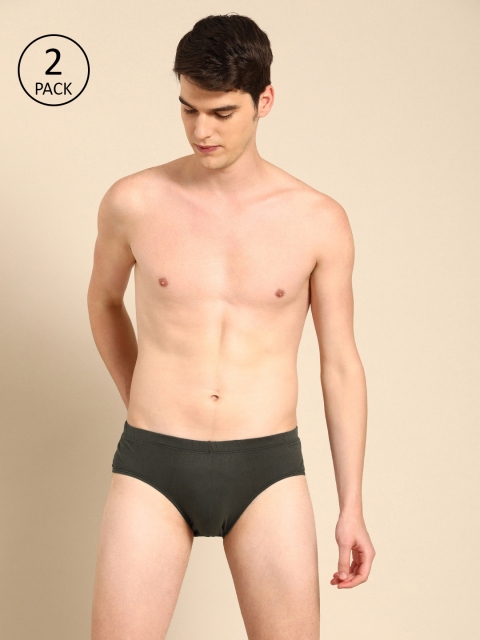 

ether Men Pack of 2 Charcoal Grey Solid Briefs ETHR-BRF-PK2-009A