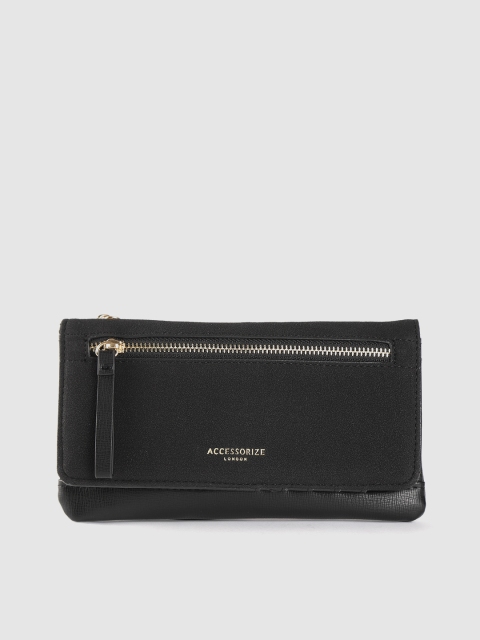 

Accessorize Women Black Solid Two Fold Wallet