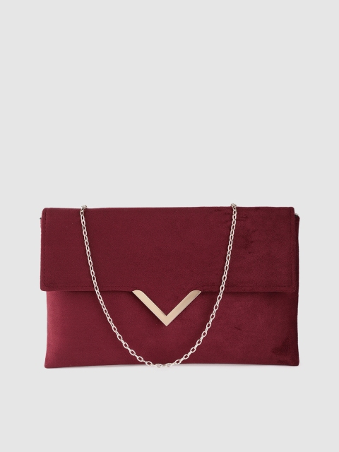 

Accessorize Burgundy Solid Envelope Clutch