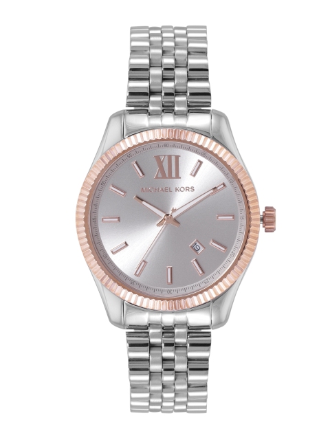 

Michael Kors Men Lexington Grey Dial & Silver-Toned Stainless Steel Analogue Watch MK8753