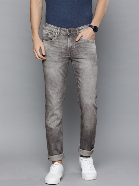 

Louis Philippe Jeans Men Grey MATT Slim Fit Low-Rise Clean Look Stretchable Jeans