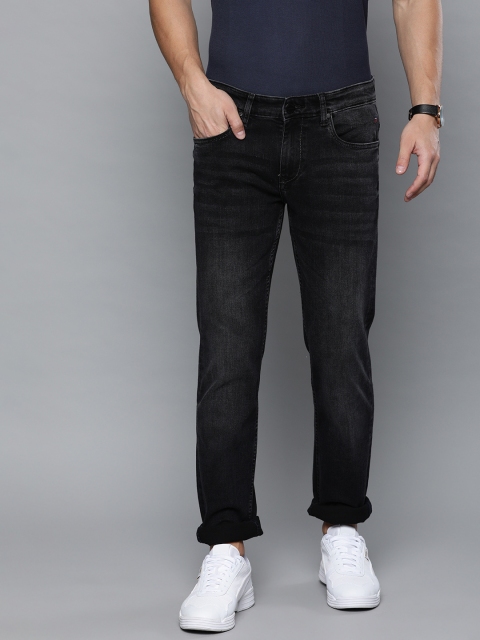 

Louis Philippe Jeans Men Black Matt Slim Fit Low-Rise Clean Look Stretchable Jeans