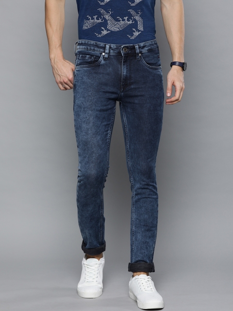 

Louis Philippe Jeans Men Blue Albert Super Slim Fit Low-Rise Clean Look Stretchable Jeans