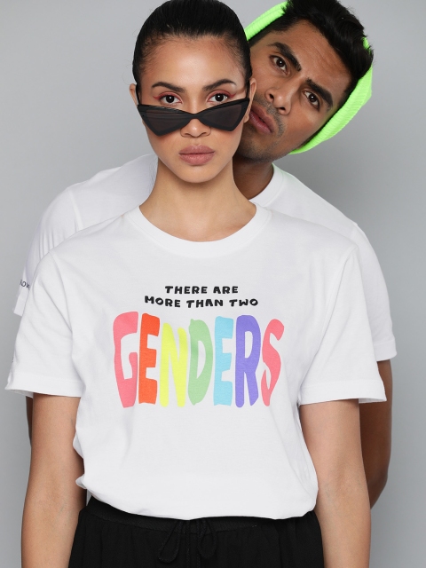 

Kook N Keech Unisex White Printed Round Neck T-shirt