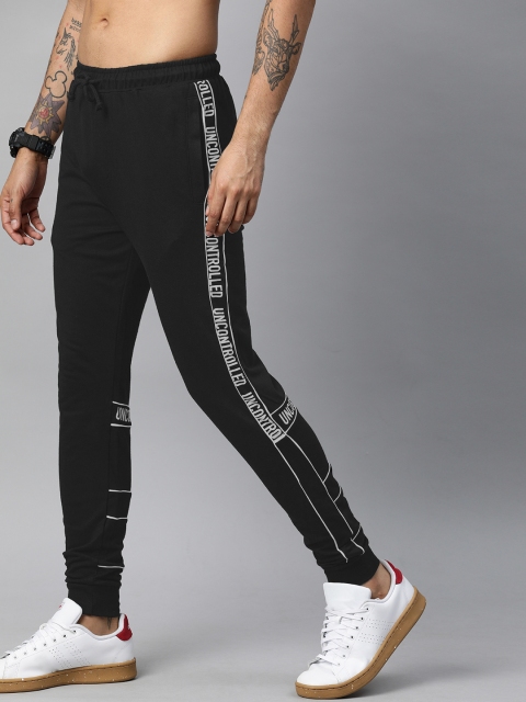 

Kook N Keech Men Black Back Printed Joggers