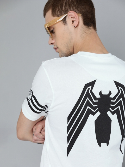 

Kook N Keech Marvel Men White Back Printed Round Neck T-shirt