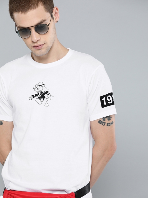 

Kook N Keech Disney Men White Printed Round Neck T-shirt