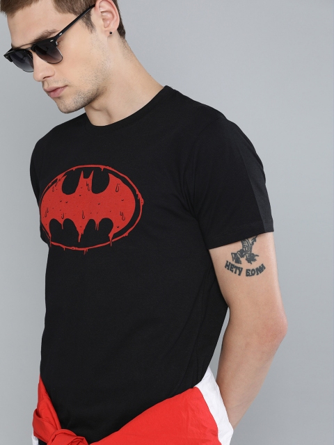 

Justice League Men Black Printed Round Neck T-shirt