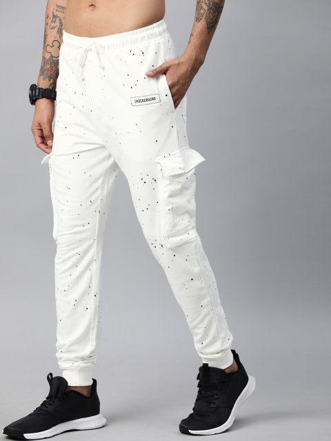 

Kook N Keech Men White and Black Printed Joggers
