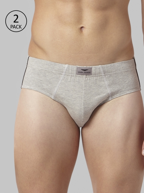 

Park Avenue Men Pack Of 2 Grey Solid Briefs PZRR00114-G3