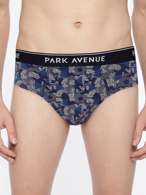 

Park Avenue Men Navy Blue & Grey Printed Basic Briefs PZRX00169-B5