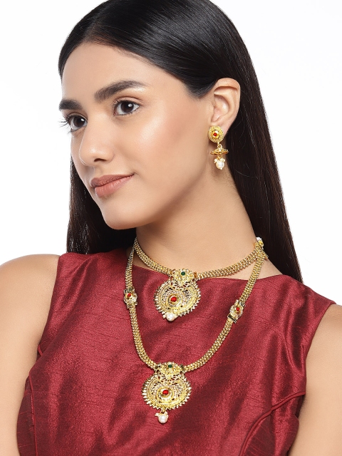 

Peora 18K Gold-Plated Traditional Jewellery Set