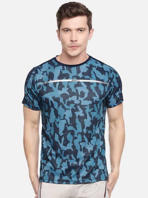 

Proline Active Men Blue Printed Round Neck T-shirt