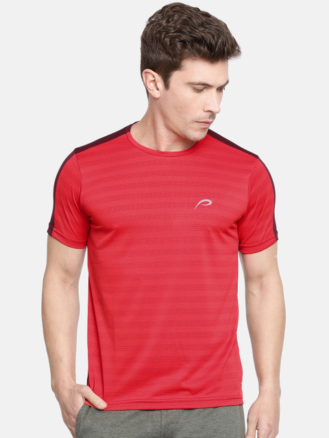 

Proline Active Men Red & Burgundy Pro-Dry Colourblocked Round Neck T-shirt