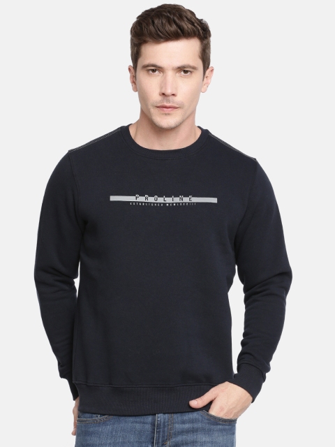 

Proline Active Men Navy Blue Solid Sweatshirt