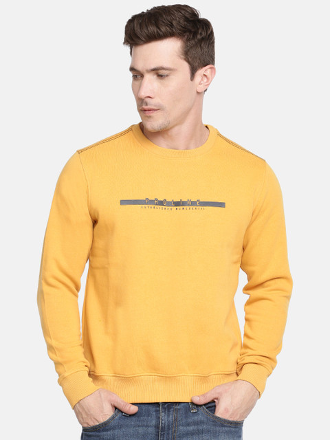 

Proline Active Men Mustard Yellow Solid Sweatshirt