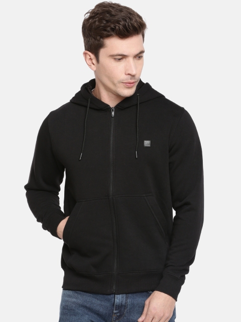 

Proline Active Men Black Solid Hooded Sweatshirt