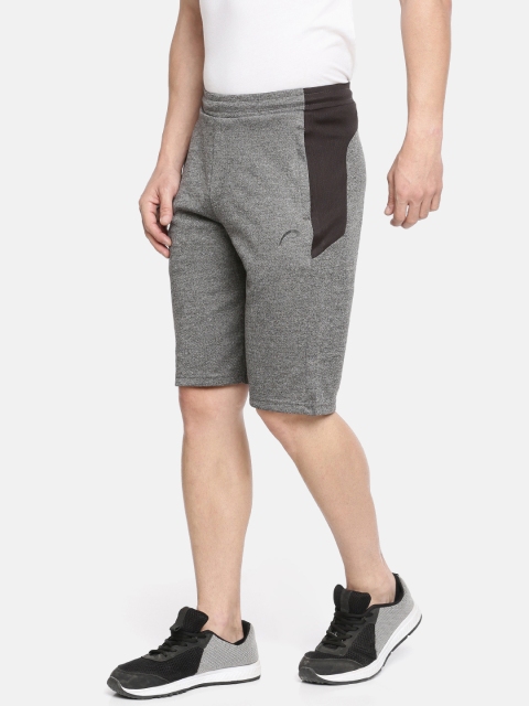 

Proline Active Men Grey Melange Solid Regular Fit Sports Shorts