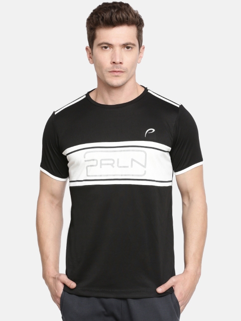 

Proline Active Men Black & White Colourblocked Round Neck T-shirt