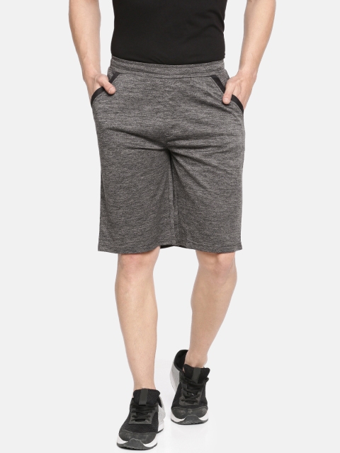 

Proline Active Men Charcoal Grey Self Design Slim Fit Sports Shorts