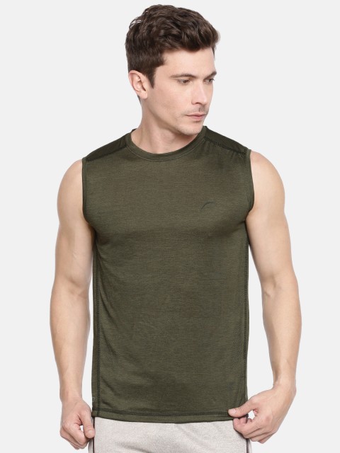 

Proline Active Men Olive Green Pro-Dry Solid Round Neck T-shirt