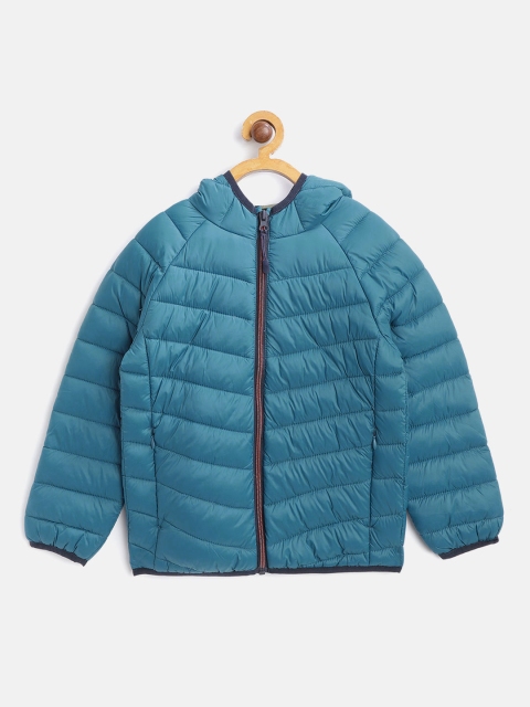 

Marks & Spencer Boys Teal Blue Solid Water Resistant Puffer Jacket