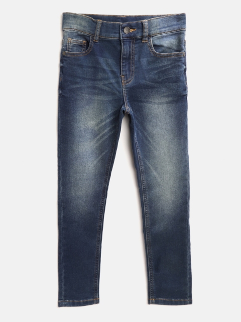 

Marks & Spencer Boys Navy Blue Super Skinny Fit Mid-Rise Clean Look Stretchable Jeans
