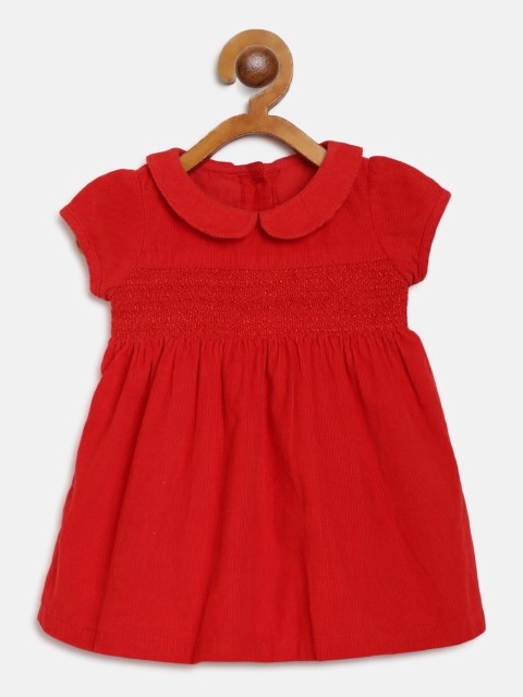 

Marks & Spencer Girls Red Corduroy Solid Empire Dress