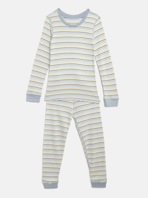 

Marks & Spencer Boys White & Yellow Striped Thermal Set