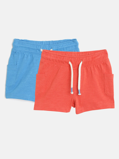 

Marks & Spencer Boys Pack of 2 Solid Regular Fit Shorts, Blue