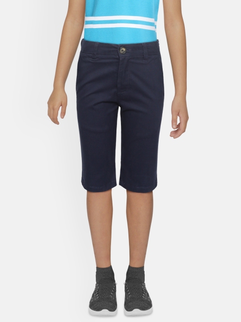

Marks & Spencer Boys Navy Blue Solid Regular Fit Knitted Chino Shorts