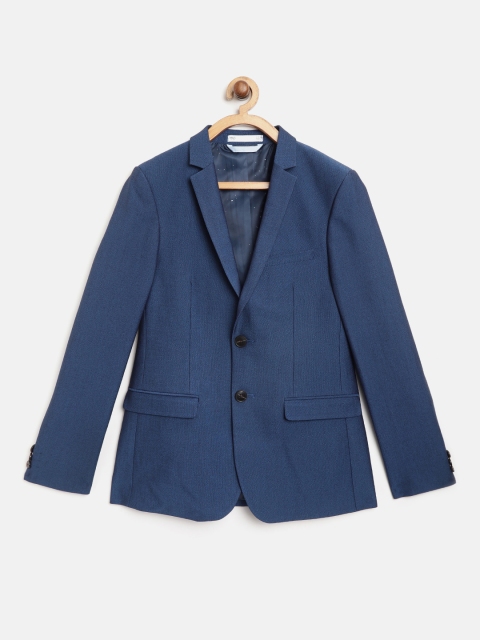 

Marks & Spencer Boys Navy Blue Solid Single Breasted Party Blazer