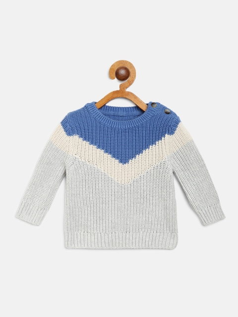 

Marks & Spencer Kids Blue Colourblocked Pullover