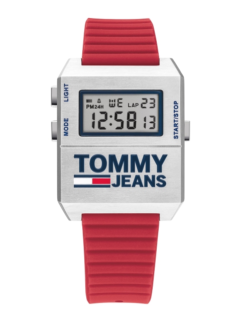 

Tommy Hilfiger Tommy Jeans Men Silver-Toned Digital Watch TH1791674W
