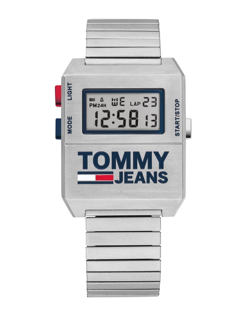 

Tommy Hilfiger Tommy Jeans Men Silver-Toned Digital Watch TH1791669W