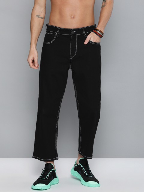 

Kook N Keech Men Black Straight Fit Mid-Rise Clean Look Stretchable Jeans