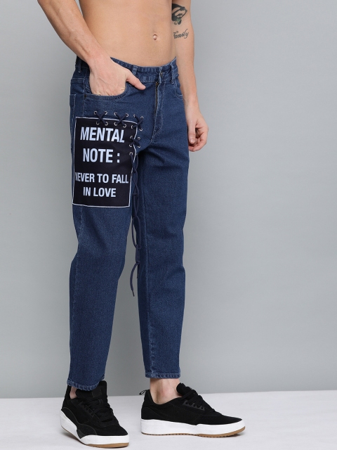 

Kook N Keech Men Blue Carrot Fit Mid-Rise Clean Look Stretchable Jeans