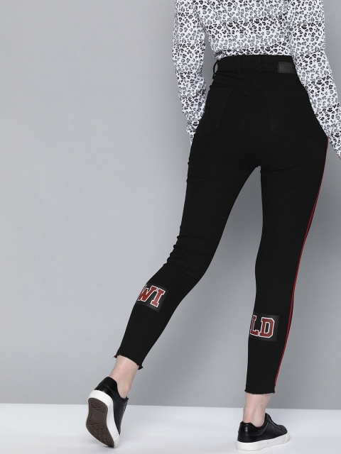 

Kook N Keech Women Black Super Skinny Fit High-Rise Clean Look Stretchable Jeans