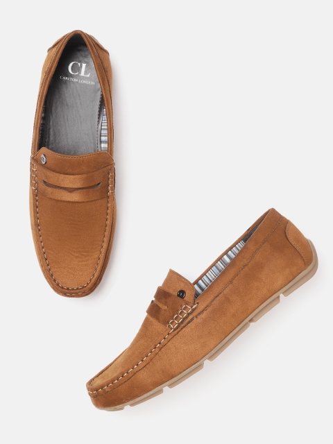 

Carlton London Men Tan Brown Driving Shoes