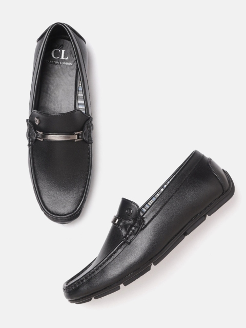 

Carlton London Men Black Driving Shoes