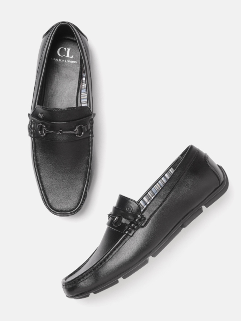 

Carlton London Men Black Solid Driving Shoes