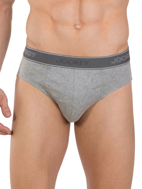 

Jockey Men Pack of 2 Grey Melange Solid Briefs 1010-0205