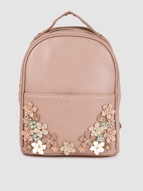 

Caprese Women Pink Solid Backpack