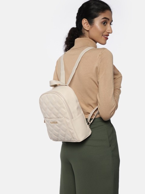 

Caprese Women Beige Quilted Backpack