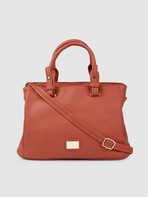 

Caprese Rust Orange Textured Handheld Bag