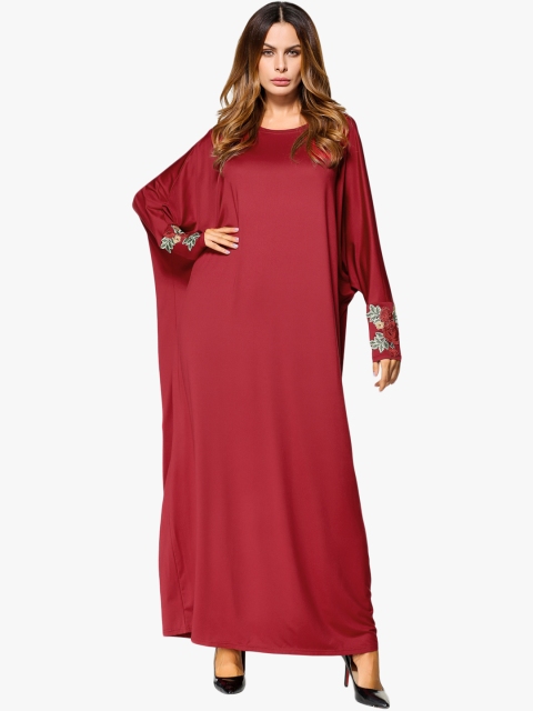 

JC Collection Women Maroon Solid Maxi Dress