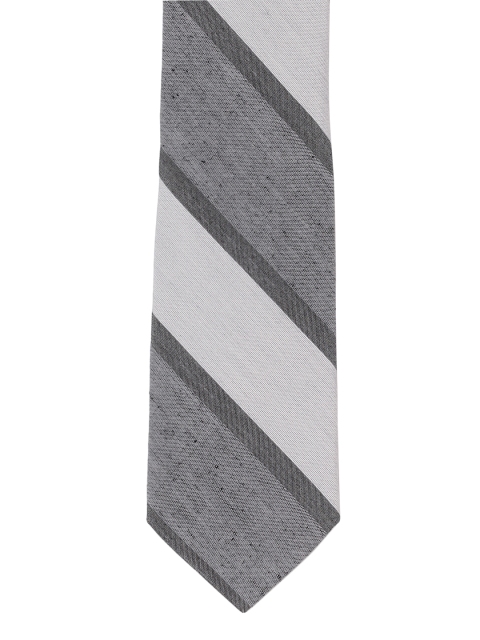 

Calvin Klein Jeans Men Charcoal Grey Striped Broad Tie