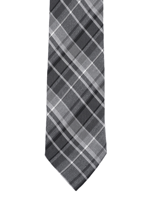 

Calvin Klein Jeans Men Black & Grey Checked Broad Tie