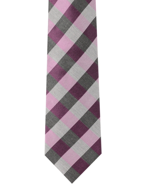 

Calvin Klein Jeans Men Pink & Grey Checked Broad Tie