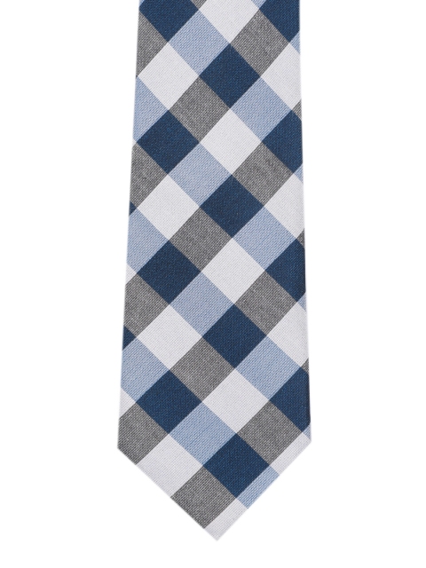 

Calvin Klein Jeans Men Blue & Grey Checked Broad Tie